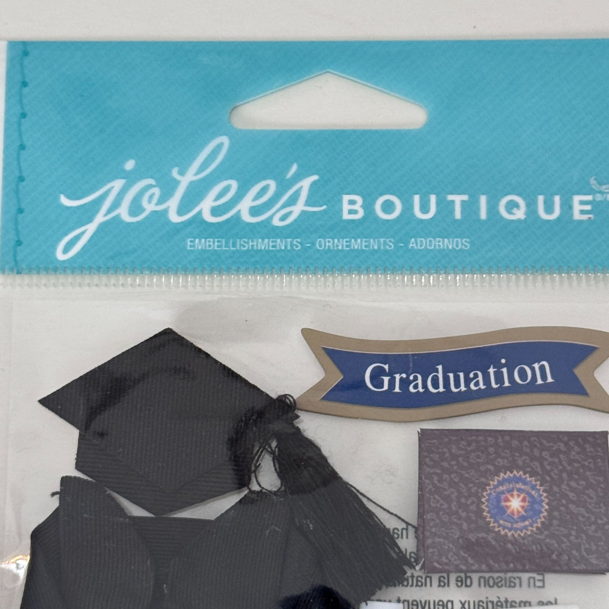 Jolees Boutique Graduation Embellishment Stickers Cap Gown Diploma College High School Cardmaking