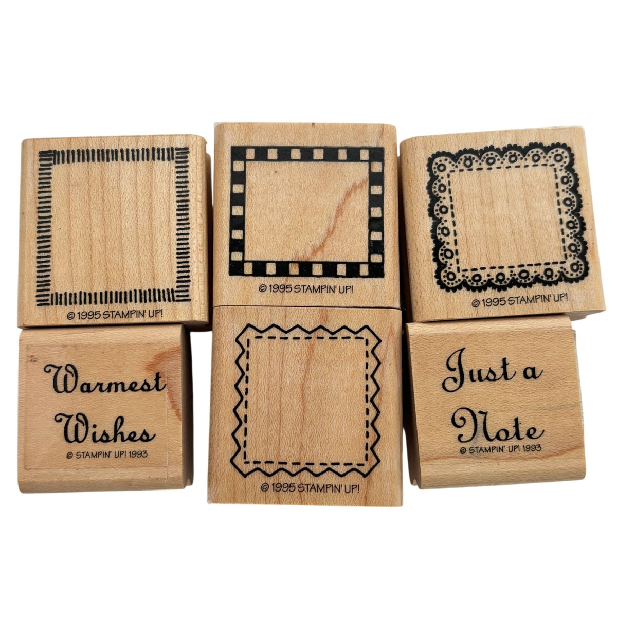 Stampin Up Borders Mini Stamp Set Frame Junk Journal Scrapbook Card Making Craft Wooden