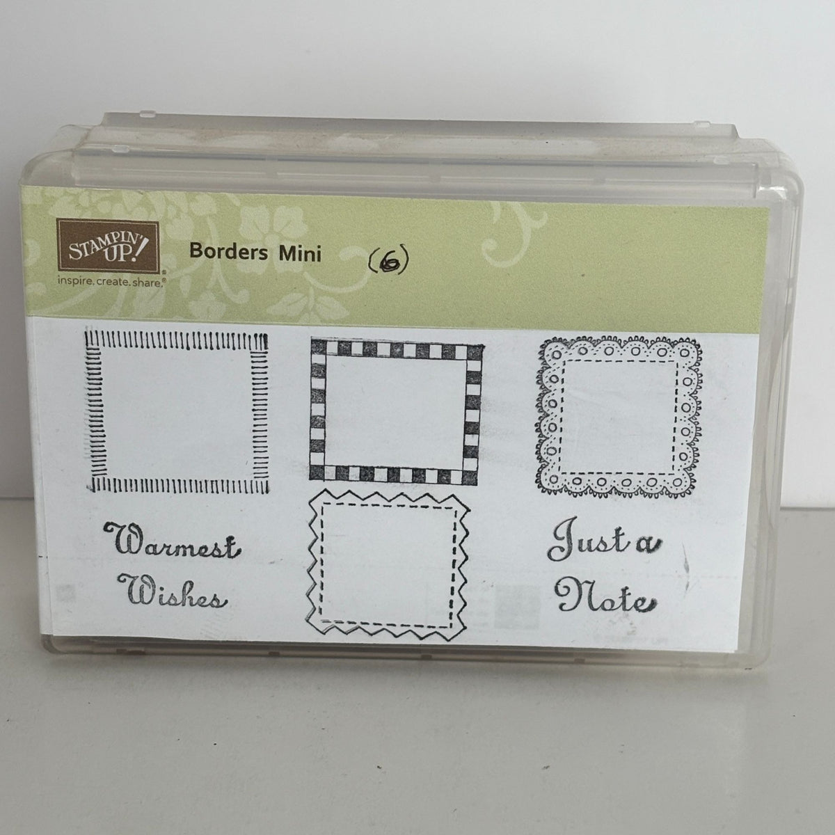 Stampin Up Borders Mini Stamp Set Frame Junk Journal Scrapbook Card Making Craft Wooden