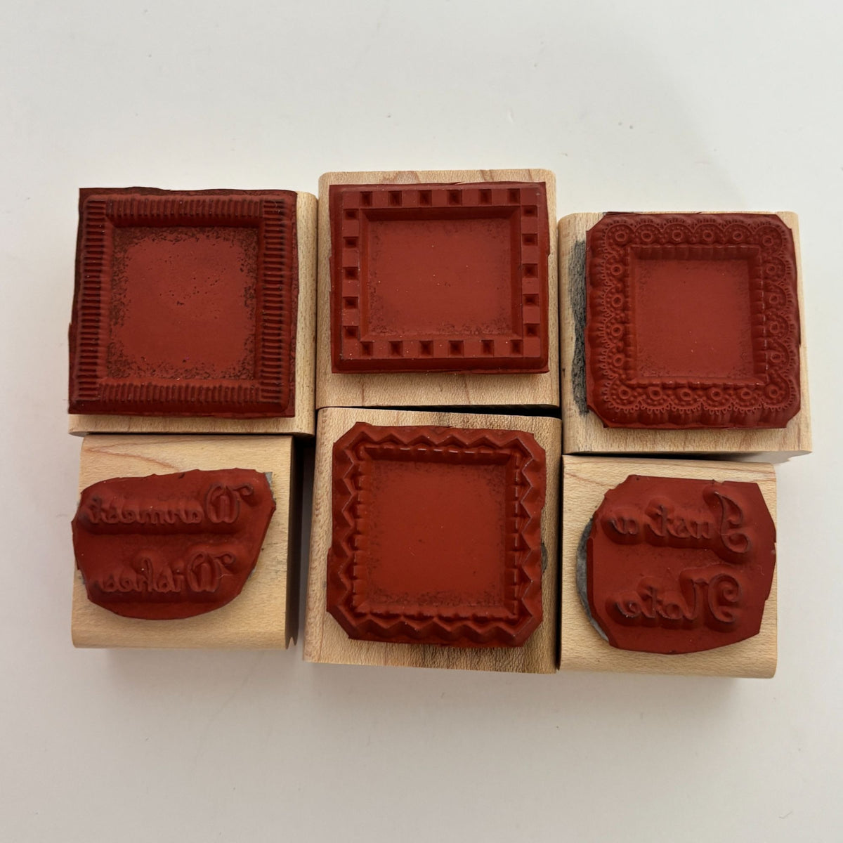 Stampin Up Borders Mini Stamp Set Frame Junk Journal Scrapbook Card Making Craft Wooden