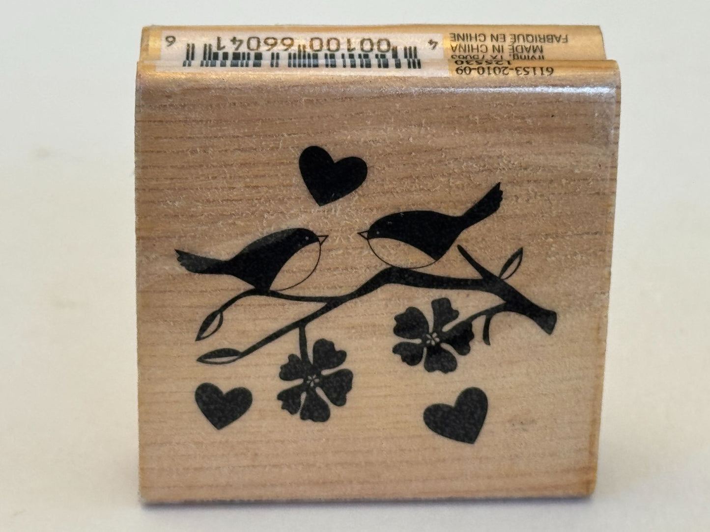 CraftSmart Rubber Stamp Love Birds Hearts Anniversary Cardmaking Arts and Crafts
