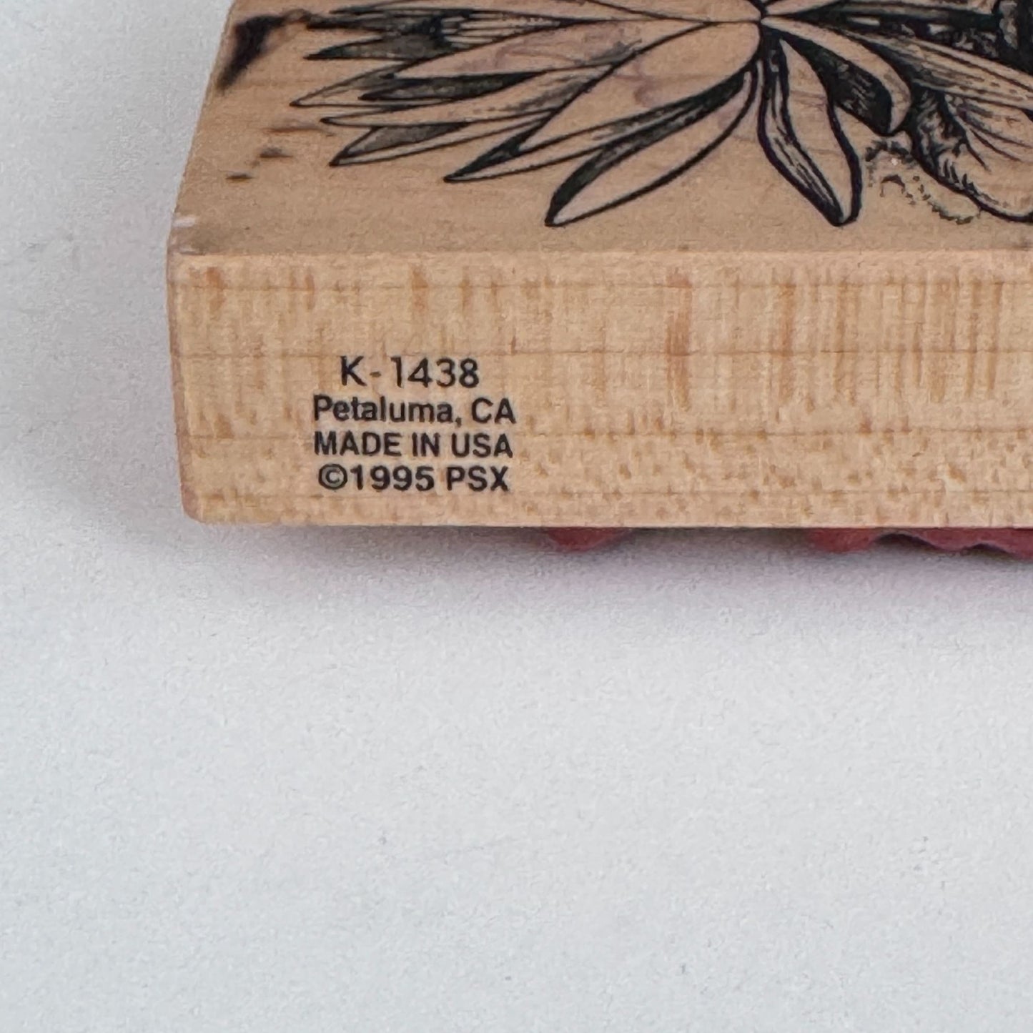 PSX Rubber Stamp Water Lilies Botanical Flower Dragonfly Nature Cardmaking Wood Mounted