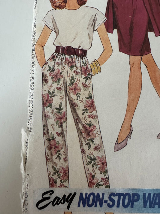 McCalls Sewing Pattern 6053 Capsule Wardrobe Cardigan Tunic Skirt Pants 10 12 14