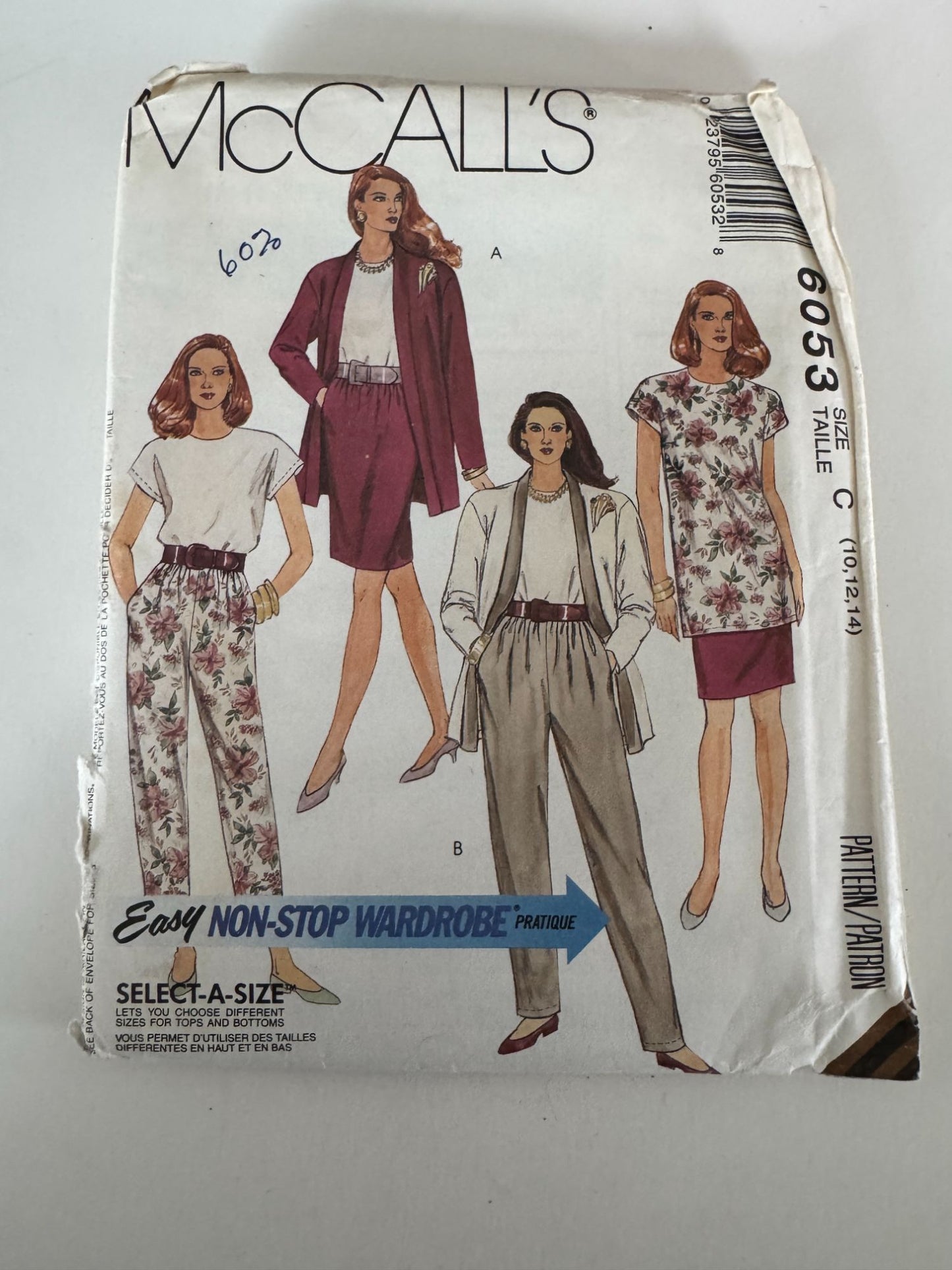 McCalls Sewing Pattern 6053 Capsule Wardrobe Cardigan Tunic Skirt Pants 10 12 14