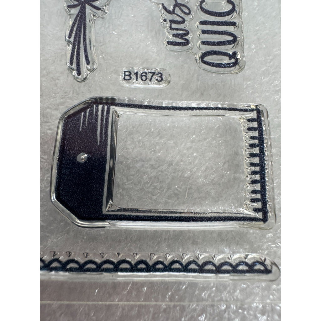 CTMH My Acrylix Acrylic Stamp Set Get Well Soon Card Making Quick Recovery B1673