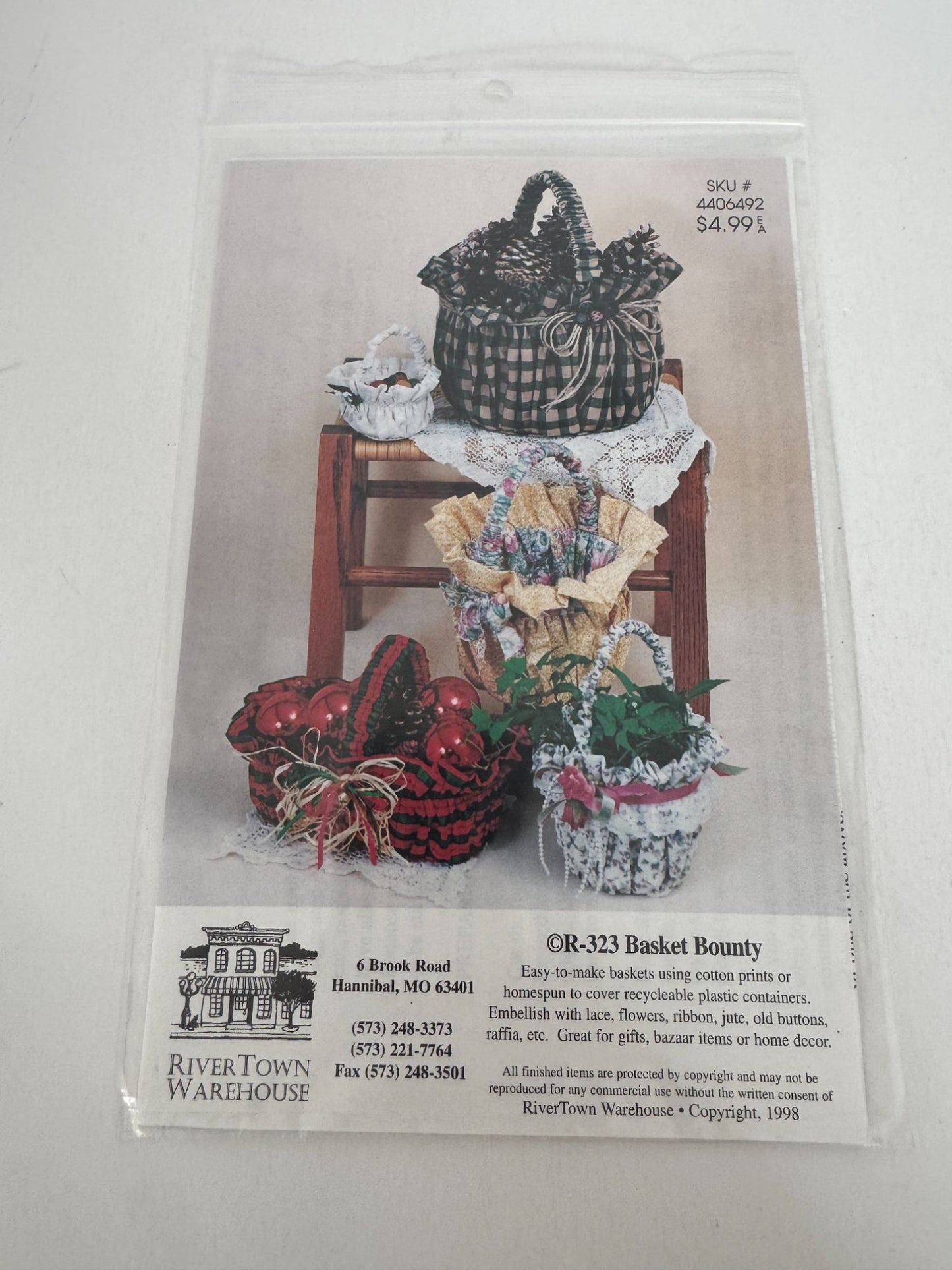 RiverTown Warehouse Sewing Pattern Basket Bounty Recycle Plastic Containers Easy