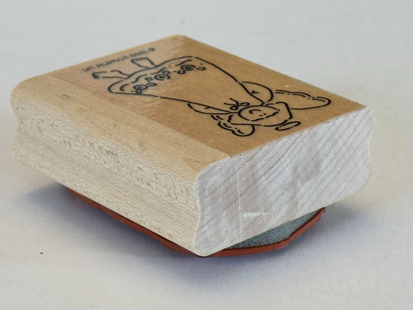 Stampin Up Rubber Stamp Angel Halo Wings Wood Mounted Craft Tool Wood Mounted