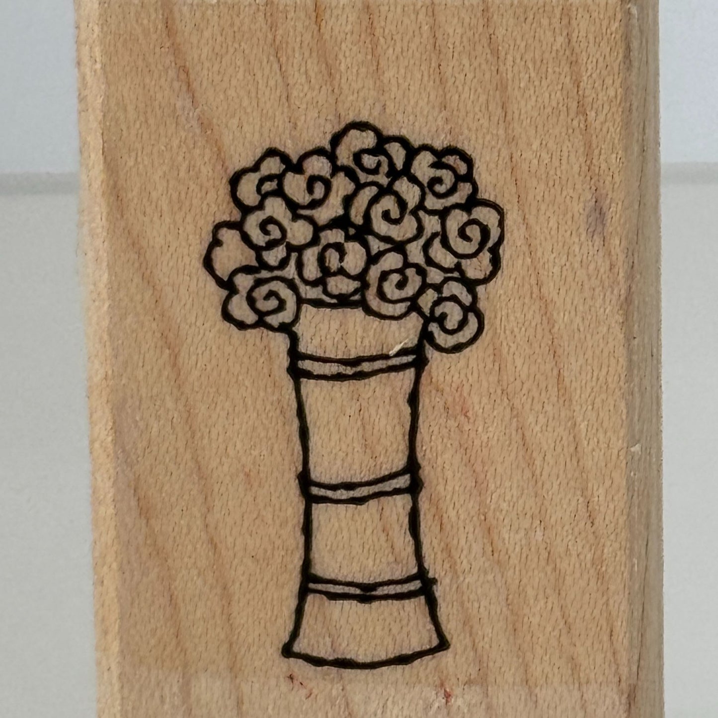 Stampin Up Rubber Stamp Flower Bouquet Vase and Thinking of You Card Making Word