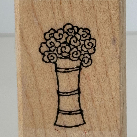 Stampin Up Rubber Stamp Flower Bouquet Vase and Thinking of You Card Making Word