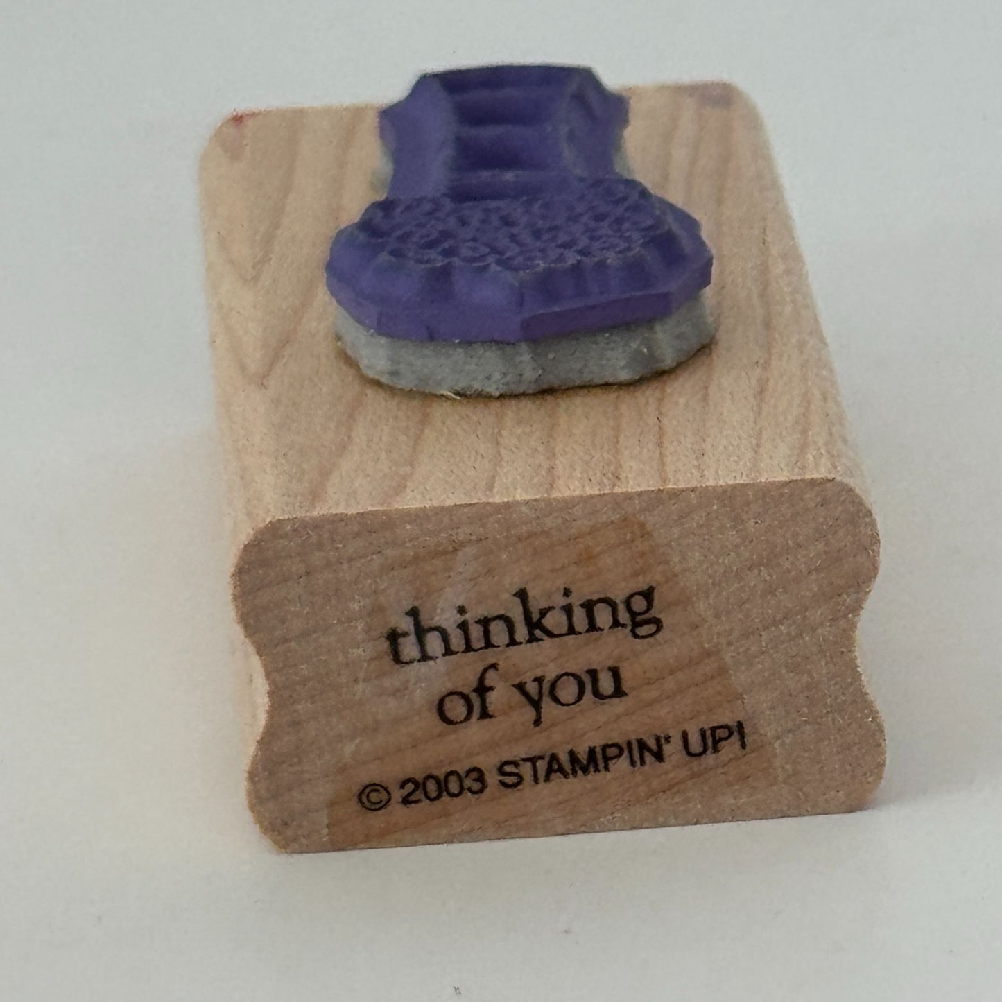 Stampin Up Rubber Stamp Flower Bouquet Vase and Thinking of You Card Making Word