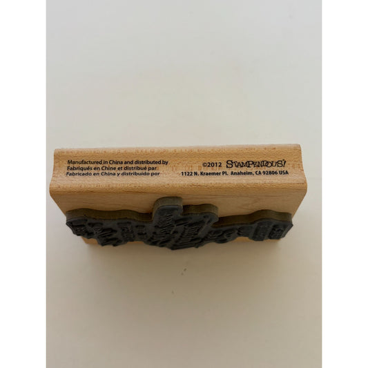 Stampendous Rubber Stamp Merriest Wish Christmas Happy New Year Holiday Greeting