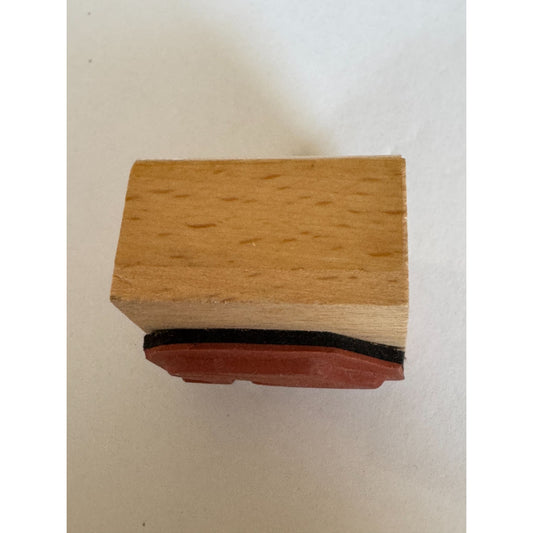 Wooden Rubber Stamp With Vintage High Heel Shoe Design Small Craft Tool