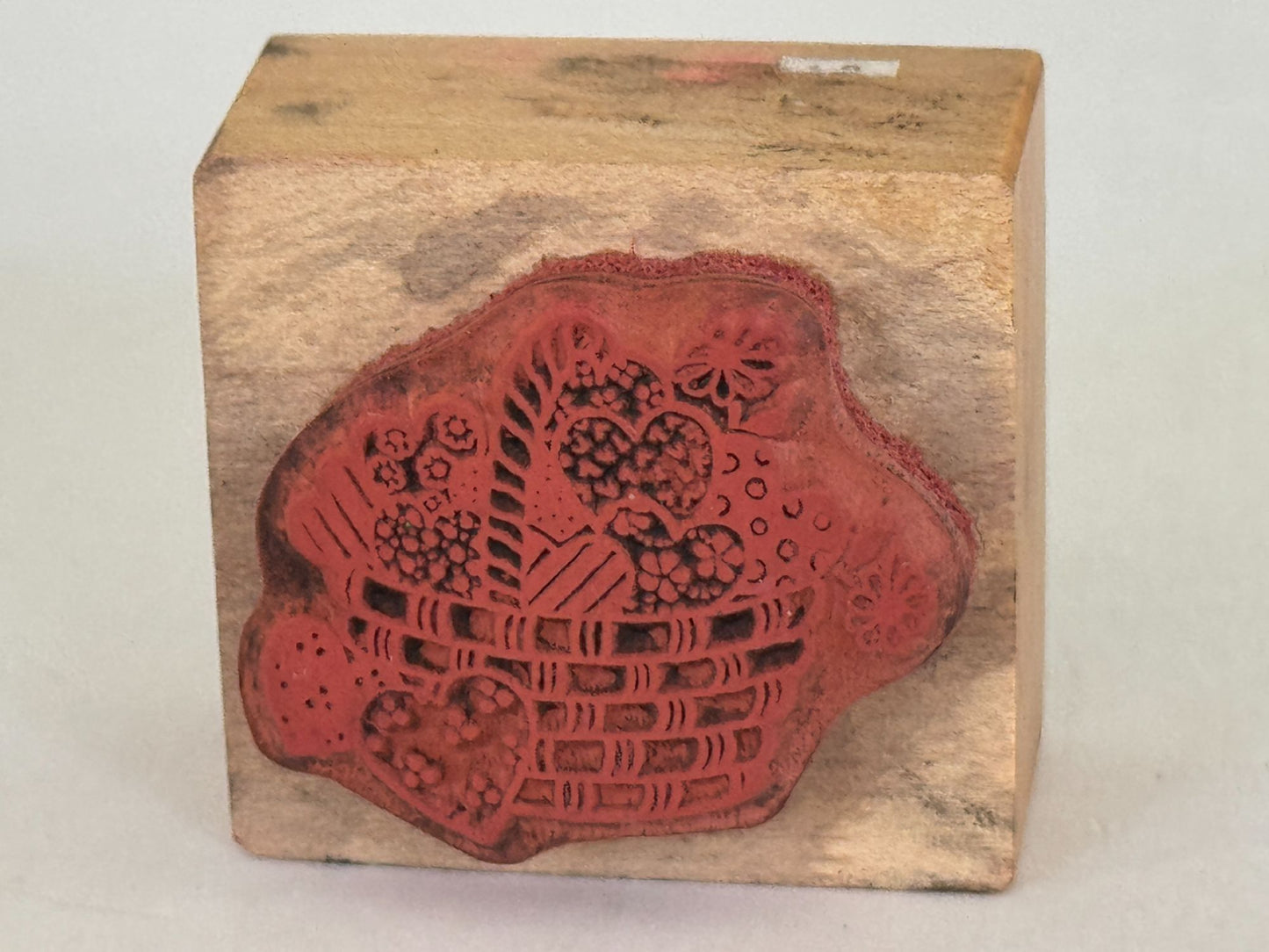 PSX Rubber Stamp Basket Of Hearts Valentines Day Card Making Stamping Craft C593