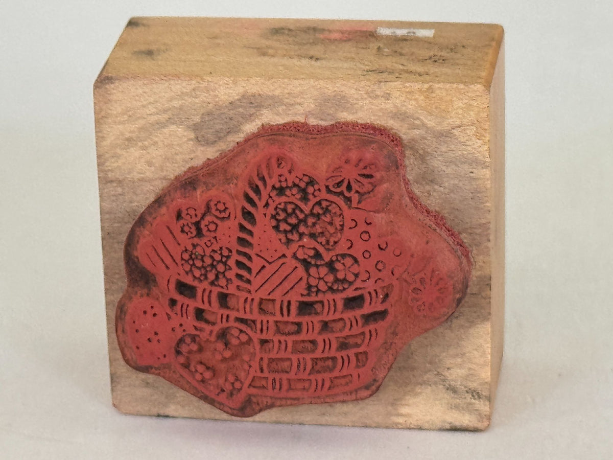 PSX Rubber Stamp Basket Of Hearts Valentines Day Card Making Stamping Craft C593