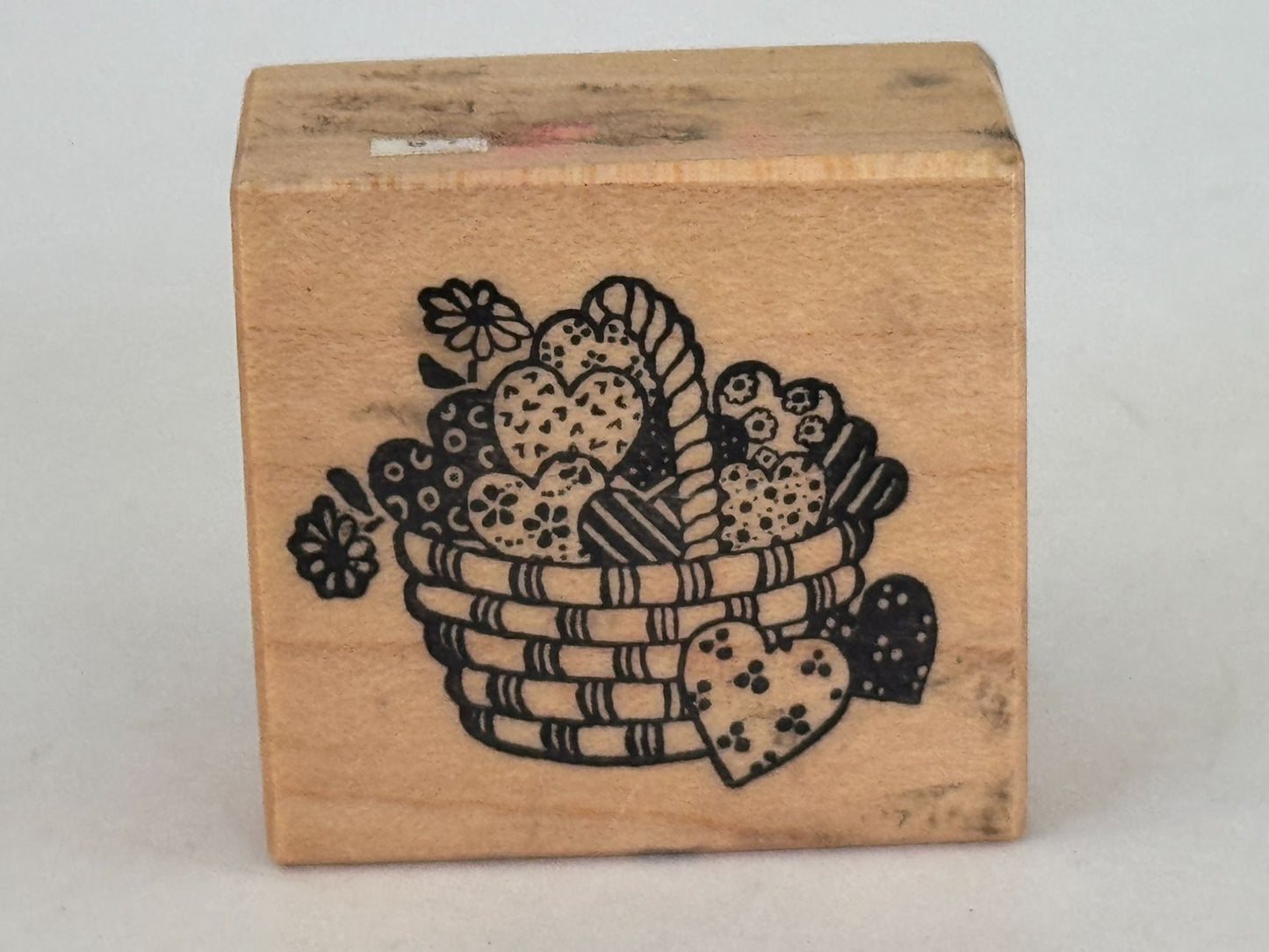 PSX Rubber Stamp Basket Of Hearts Valentines Day Card Making Stamping Craft C593