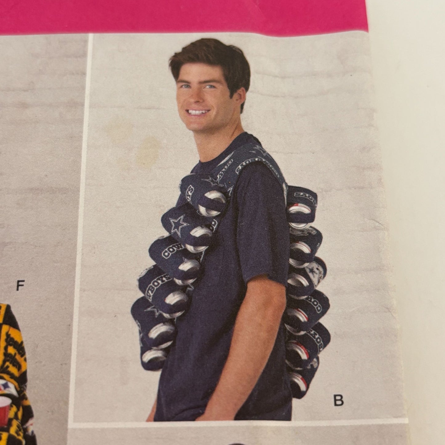 Simplicity Sewing Pattern 1709 Football Fan Apron Cooler Cover Beer Can Holder