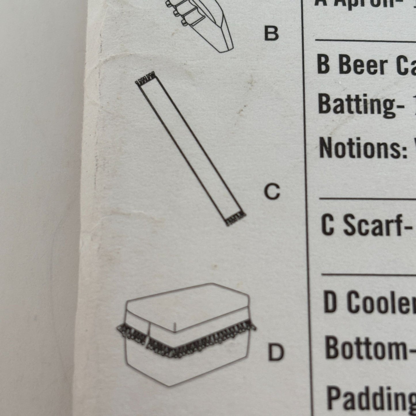 Simplicity Sewing Pattern 1709 Football Fan Apron Cooler Cover Beer Can Holder
