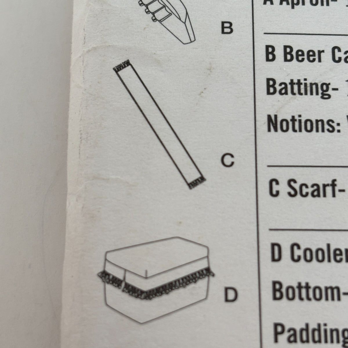 Simplicity Sewing Pattern 1709 Football Fan Apron Cooler Cover Beer Can Holder