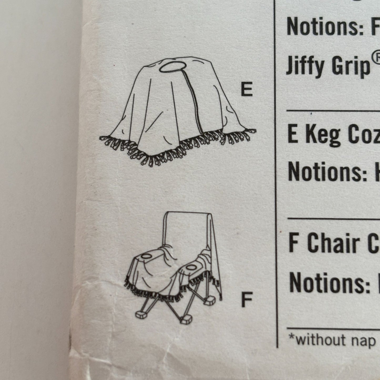 Simplicity Sewing Pattern 1709 Football Fan Apron Cooler Cover Beer Can Holder