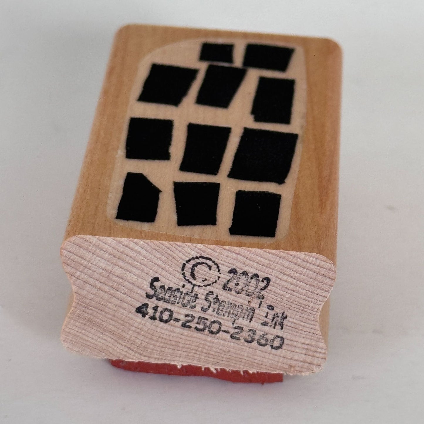 Seaside Stampin Ink Rubber Stamp Abstract Tile Grid Giraffe Animal Print Background Mixed Media