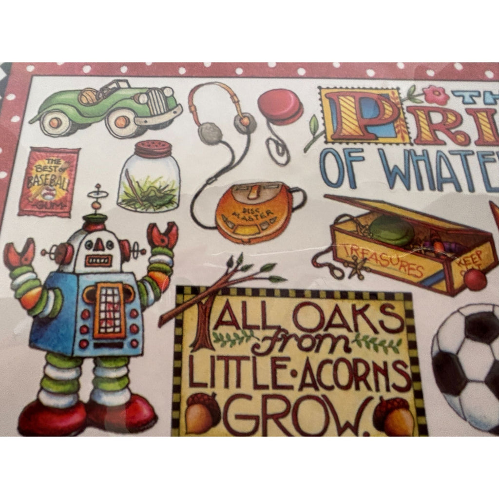 Mary Engelbreit Scrapbook Stickers Boy Theme Prince Rocket Baseball Sword Frog