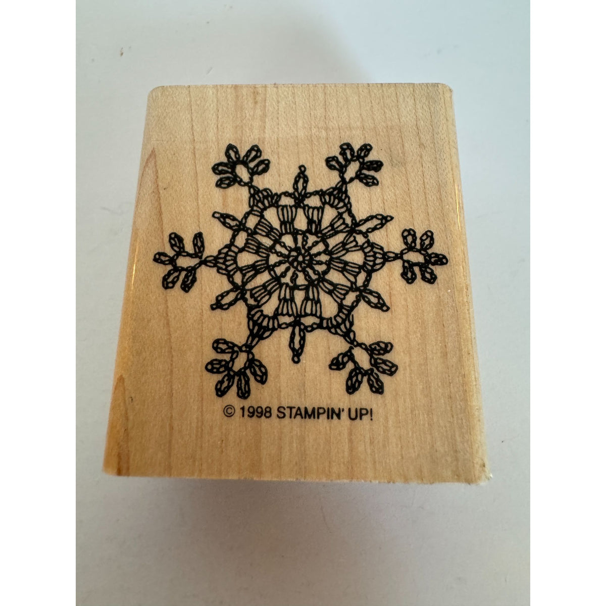 Stampin Up Snowflake Rubber Stamp Elegant Ornate Winter Holidays Card Making