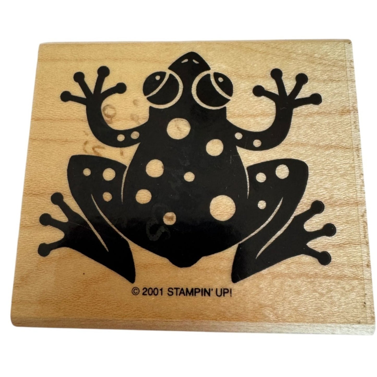 Stampin Up Rubber Stamp Spotted Frog Toad Nature Animal Card Making Wood Mounted