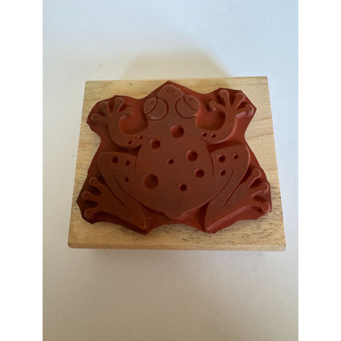 Stampin Up Rubber Stamp Spotted Frog Toad Nature Animal Card Making Wood Mounted