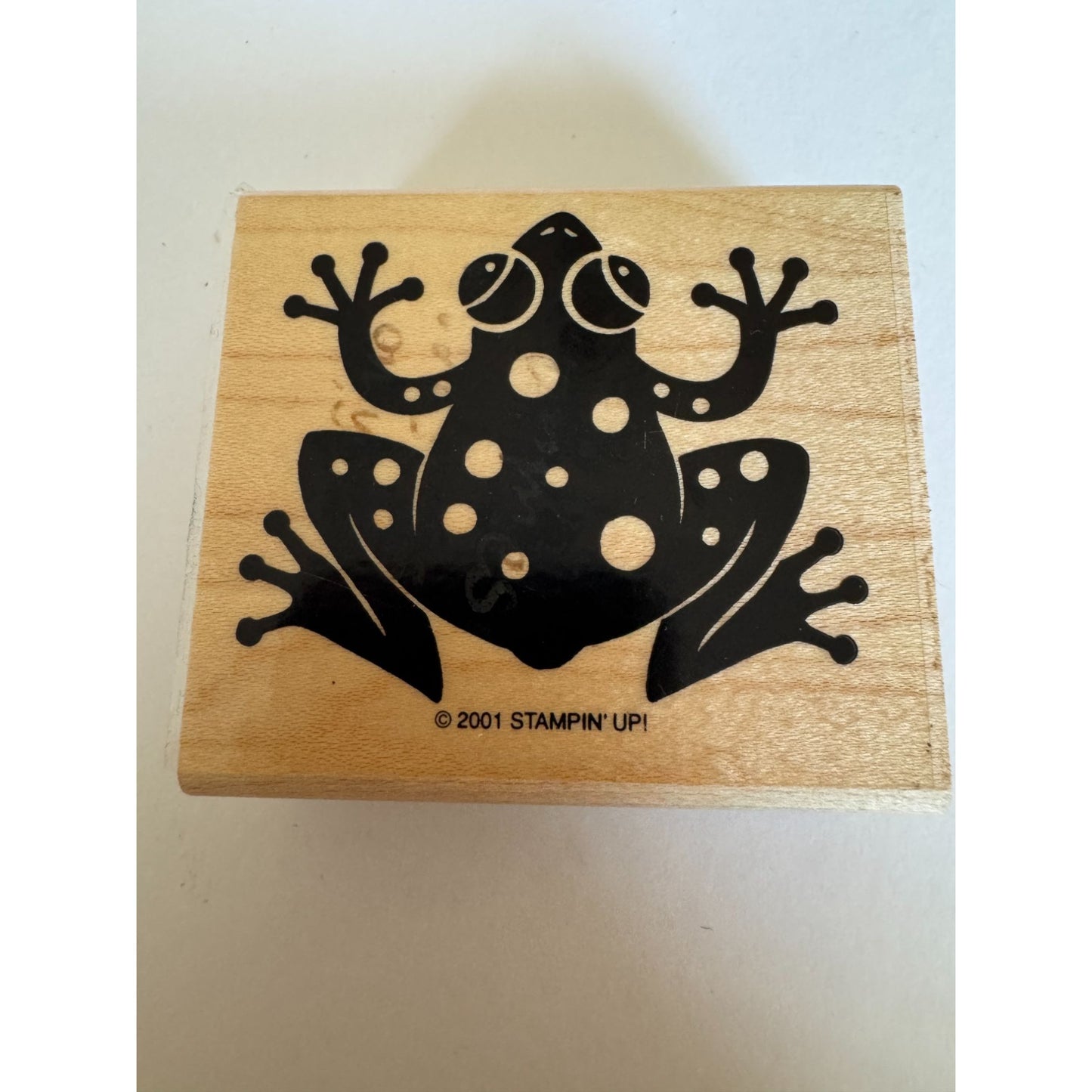 Stampin Up Rubber Stamp Spotted Frog Toad Nature Animal Card Making Wood Mounted