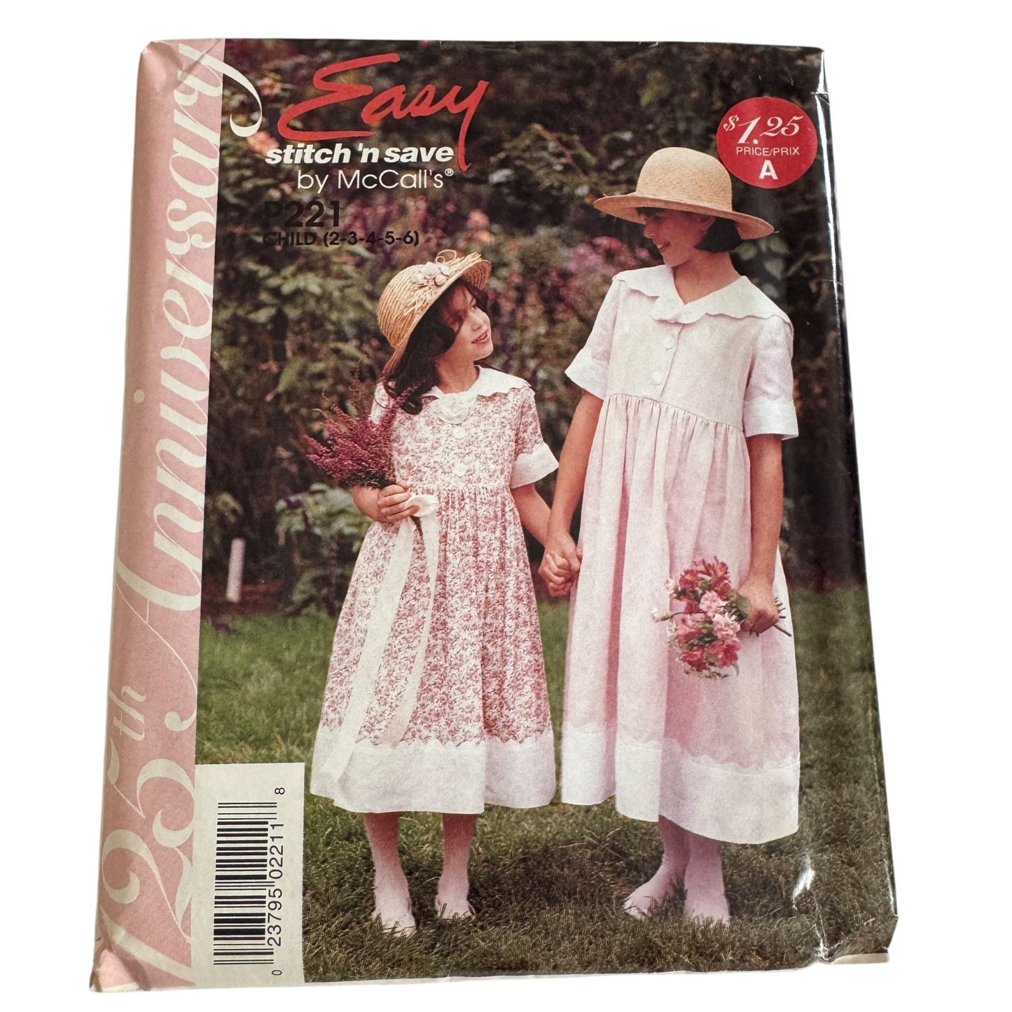 McCalls Sewing Pattern P221 Girls Dress Spring Easter Easy Stitch N Save Sz 2-6