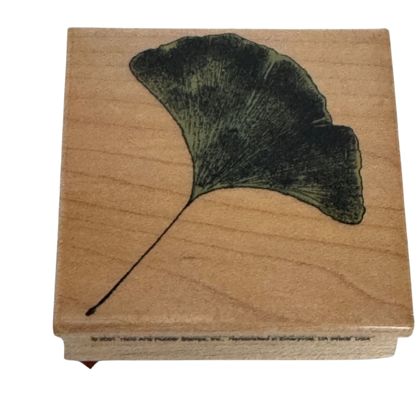 Hero Arts Rubber Stamp Small Ginkgo Leaf Garden Nature Wood Mounted Craft E2251