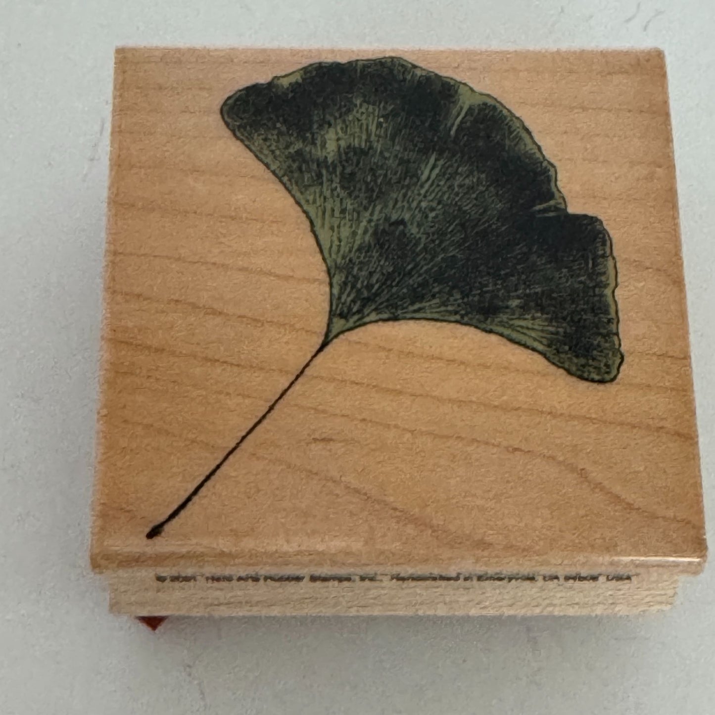 Hero Arts Rubber Stamp Small Ginkgo Leaf Garden Nature Wood Mounted Craft E2251