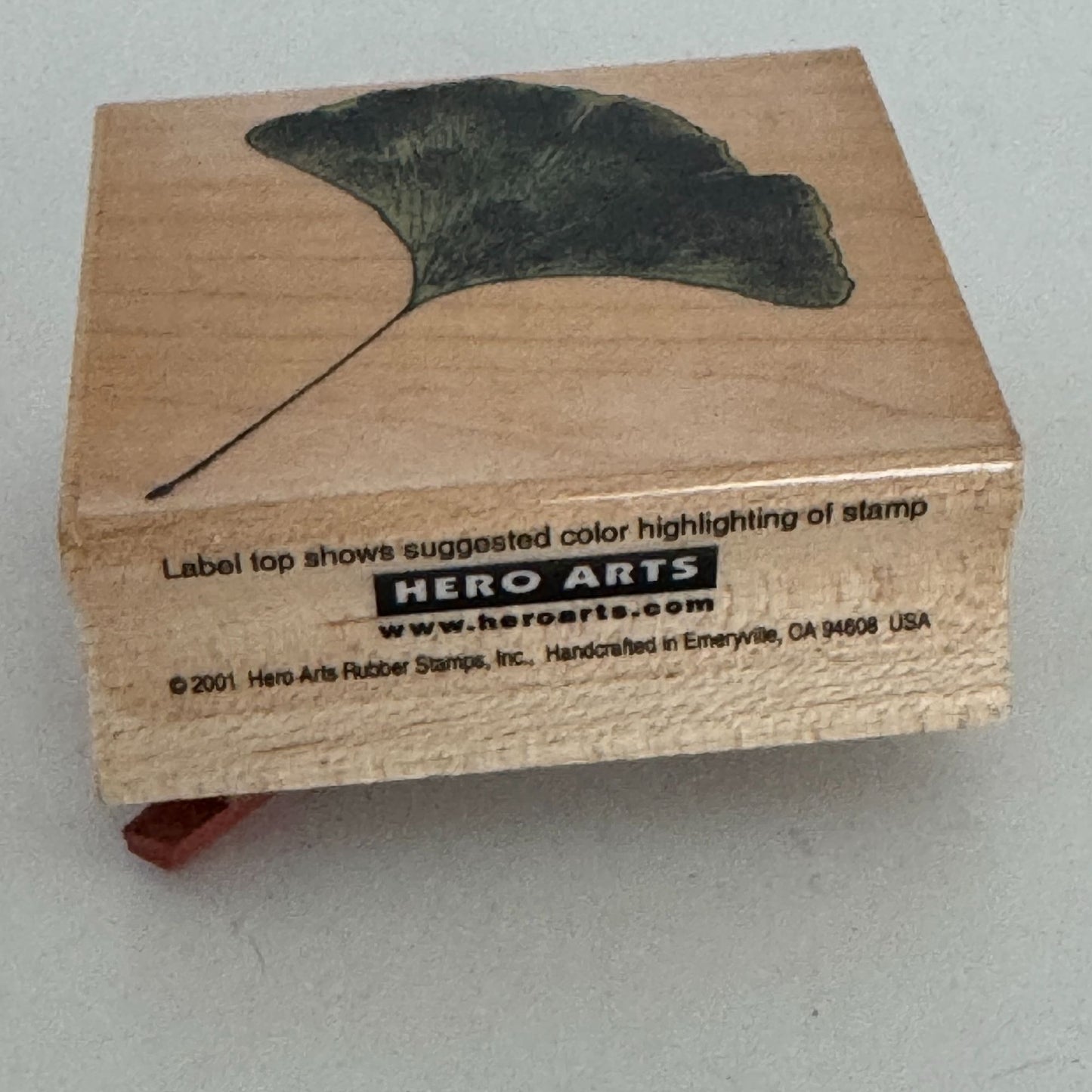 Hero Arts Rubber Stamp Small Ginkgo Leaf Garden Nature Wood Mounted Craft E2251