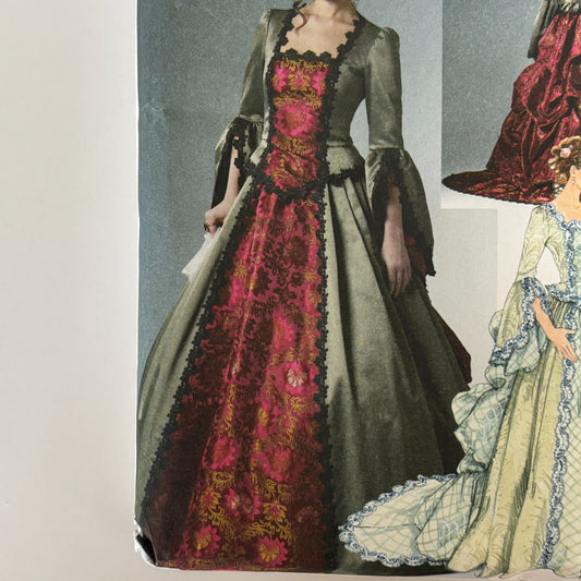 McCalls Sewing Pattern M6097 Victorian Dress Costume Gown Detachable Train 14-20 Uncut Renaissance Historical