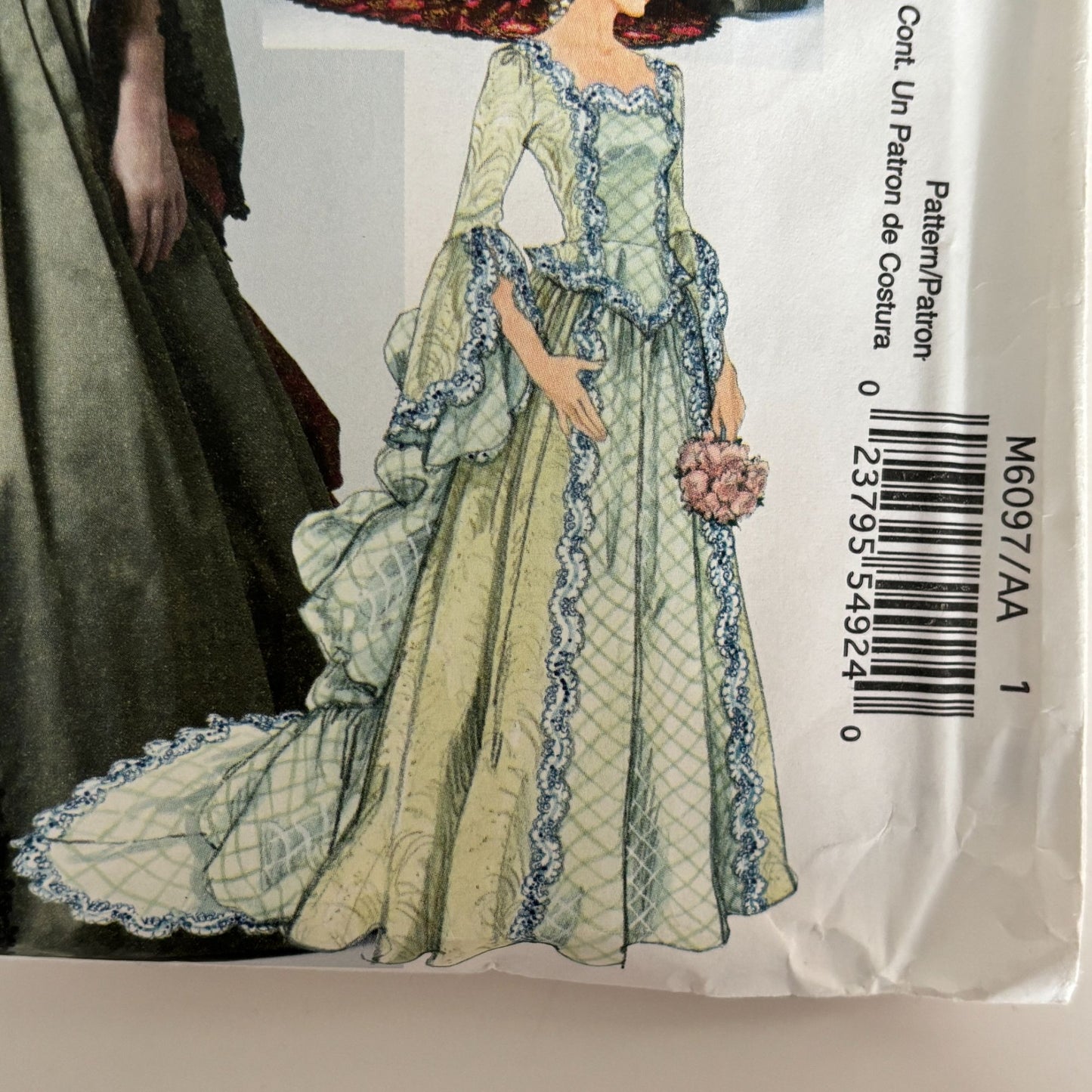 McCalls Sewing Pattern M6097 Victorian Dress Costume Gown Detachable Train 14-20 Uncut Renaissance Historical