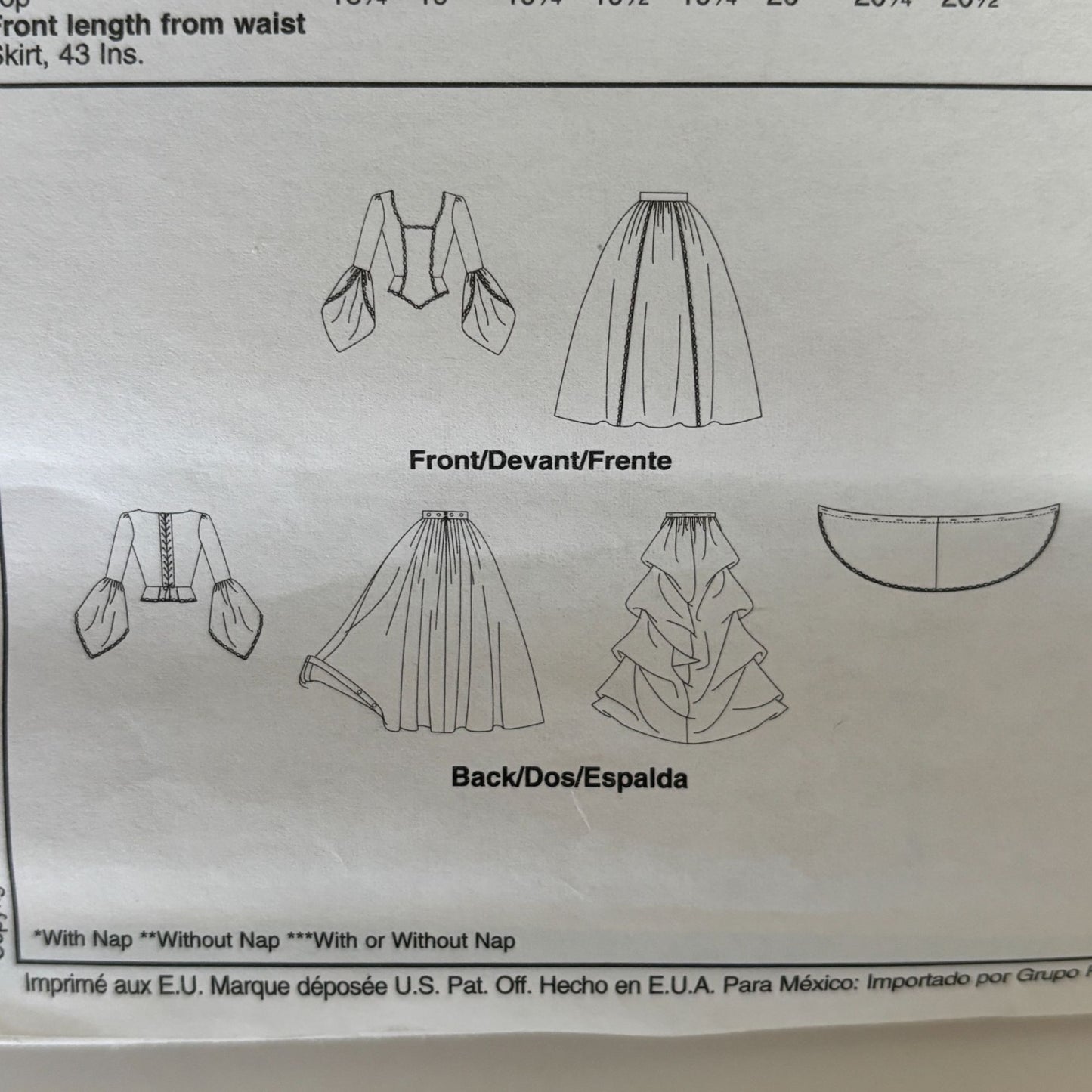 McCalls Sewing Pattern M6097 Victorian Dress Costume Gown Detachable Train 14-20 Uncut Renaissance Historical