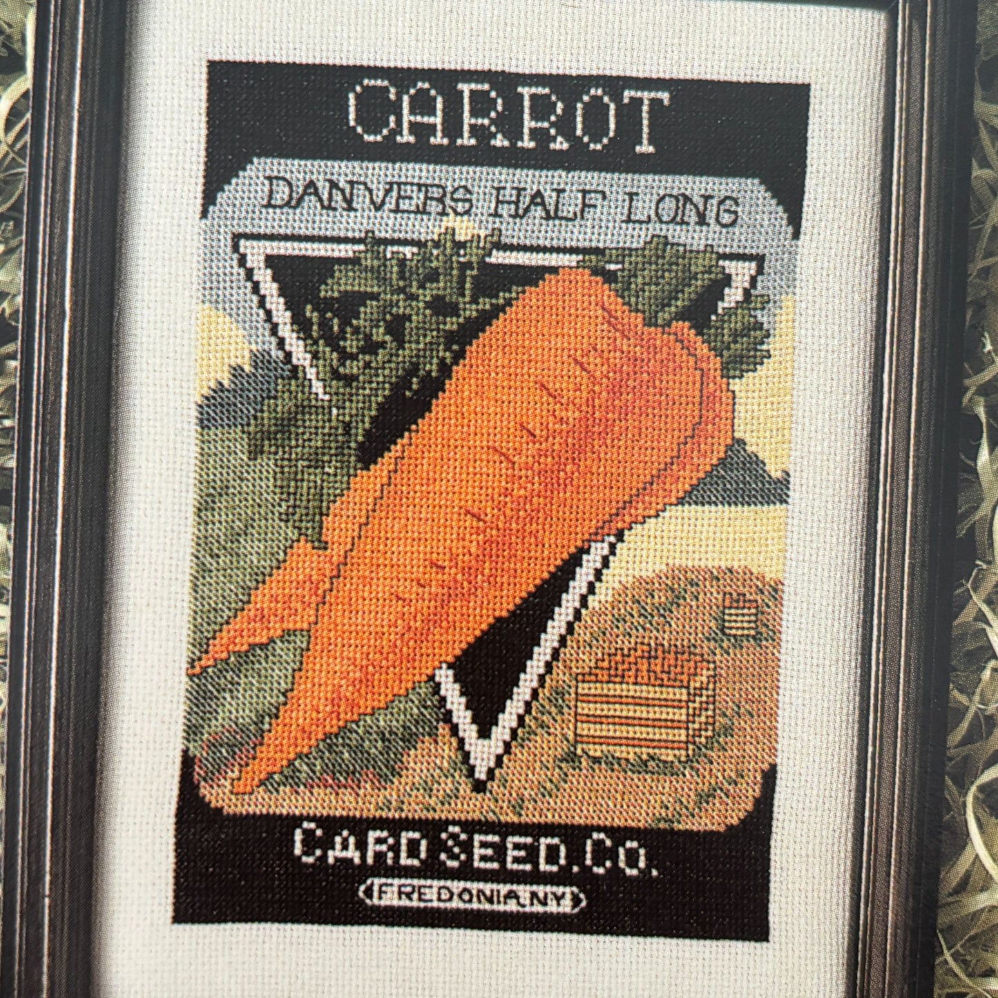 June Grigg Cross Stitch Pattern Seed Packets Watermelon Carrot Garden Vegetables
