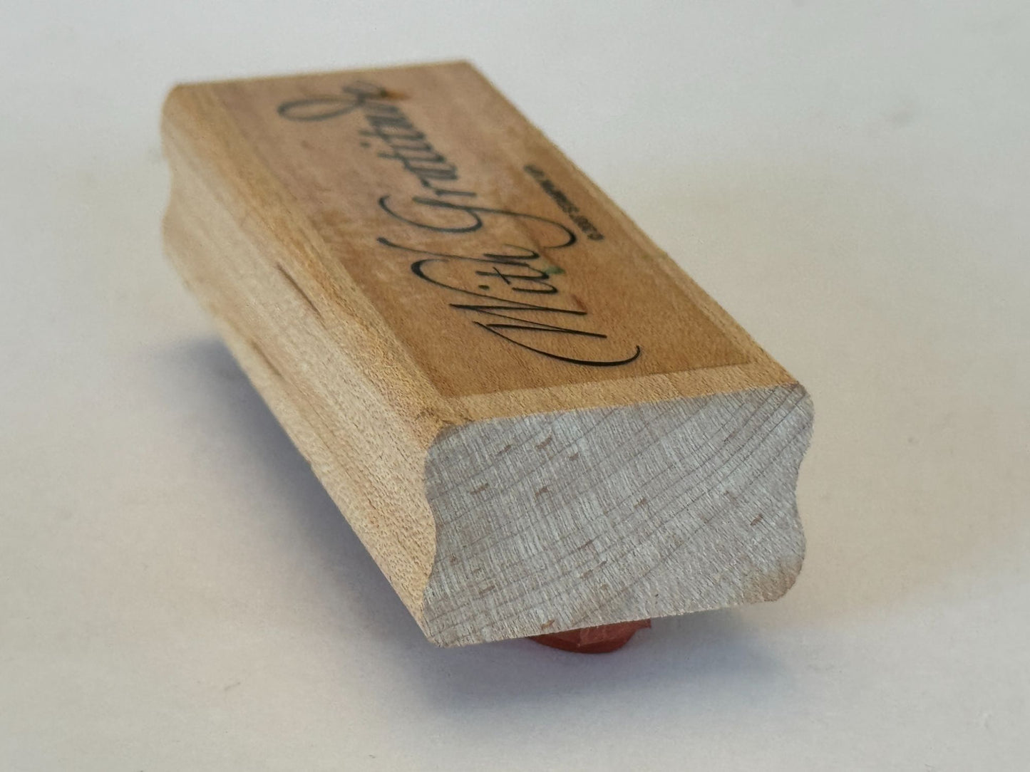 Stampin Up Rubber Stamp With Gratitude Thank You Card Making Craft Wood Mounted