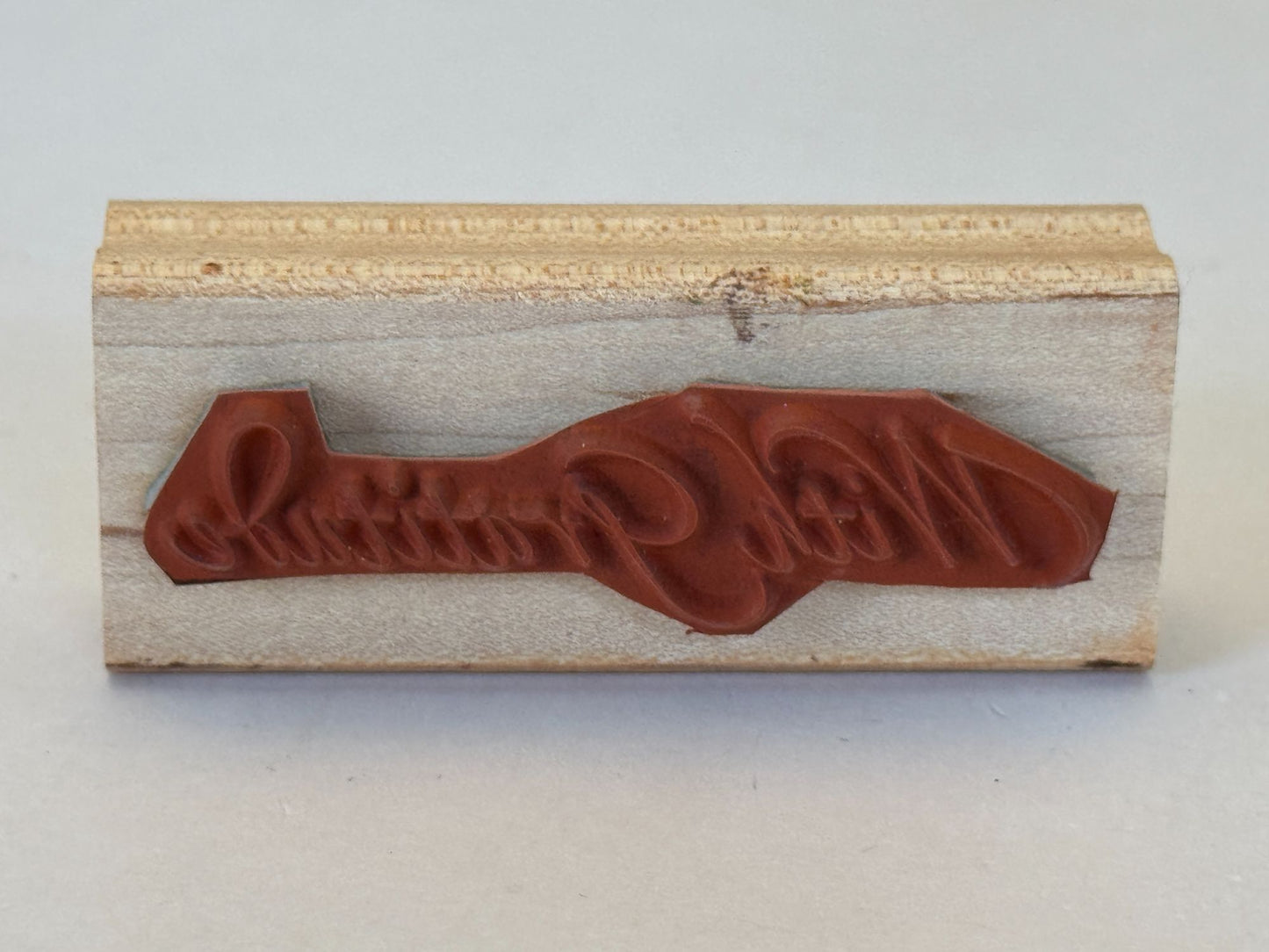 Stampin Up Rubber Stamp With Gratitude Thank You Card Making Craft Wood Mounted