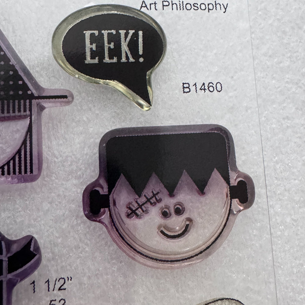 CTMH Acrylic Stamps Trick or Treat Sweets Halloween Faces Cat Witch Mummy B1460