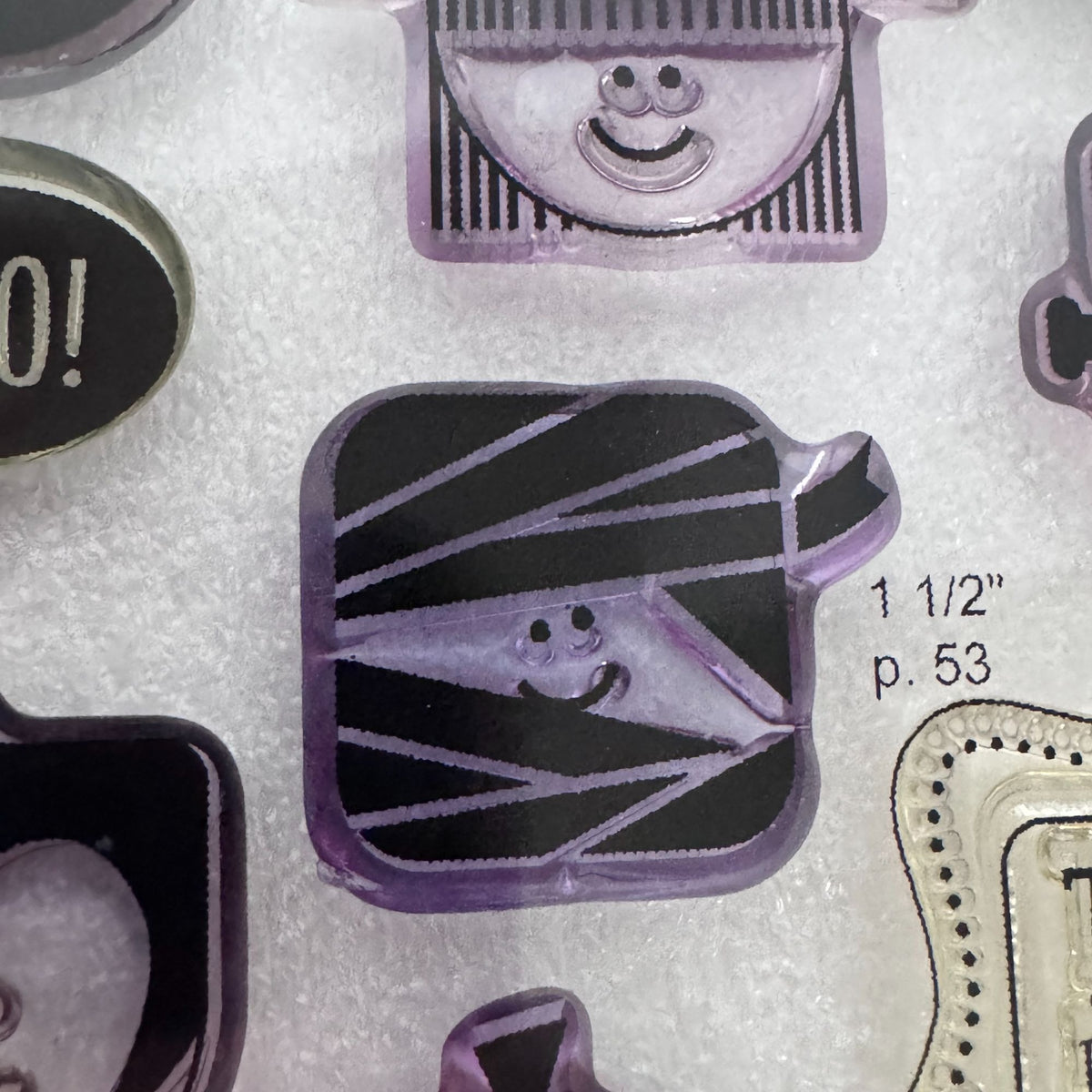 CTMH Acrylic Stamps Trick or Treat Sweets Halloween Faces Cat Witch Mummy B1460