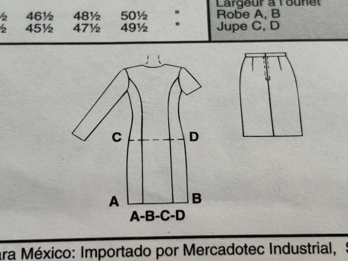 McCalls Sewing Pattern 8669 Dress Skirt Jacket Blazer Work Career 12 14 16 Uncut