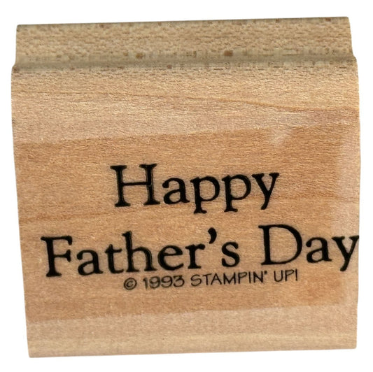 Stampin Up Rubber Stamp Happy Fathers Day Card Making Words Sentiment Dad Family