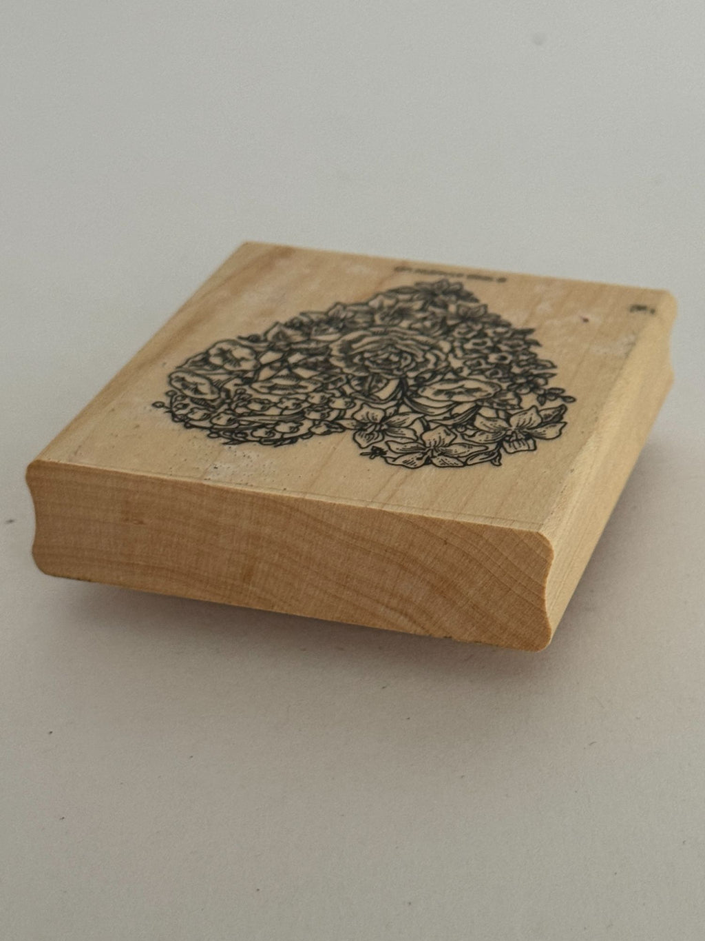Stampin Up Rubber Stamp Floral Heart Flowers Valentines Day Card Making Big Wood
