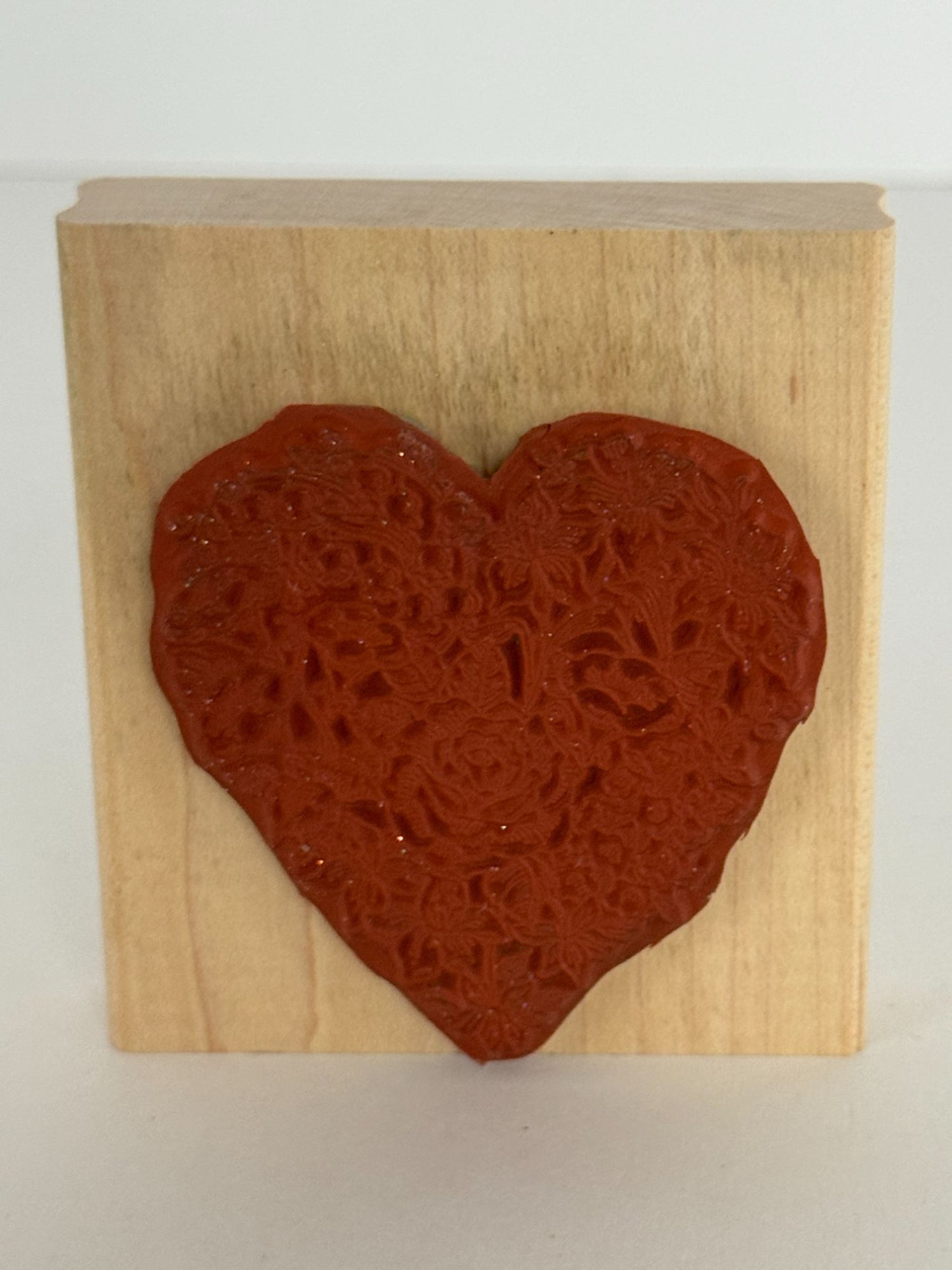 Stampin Up Rubber Stamp Floral Heart Flowers Valentines Day Card Making Big Wood