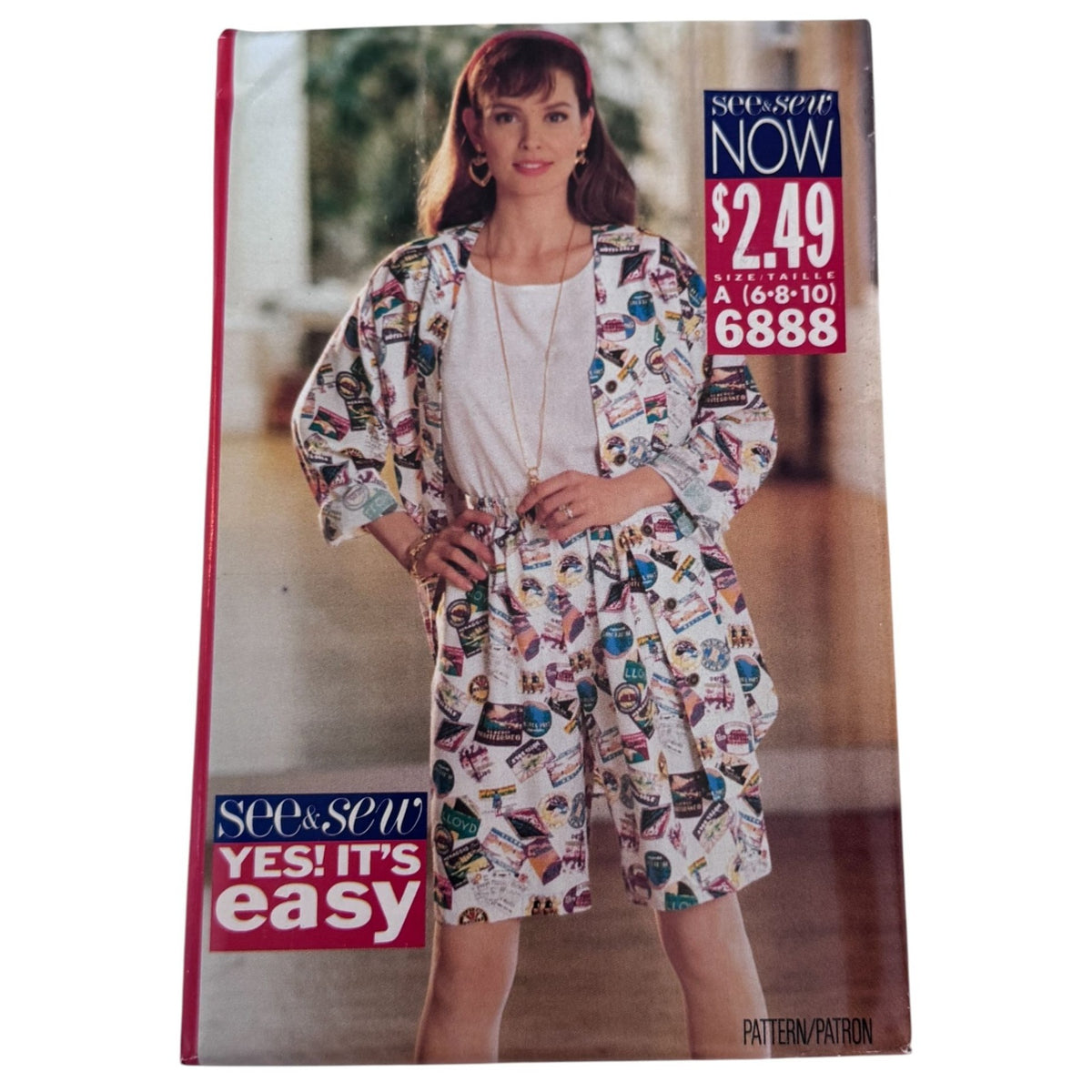 Butterick Sewing Pattern 6888 90s Matching Set Shirt Shorts Top Summer 6-10 Uncut Casual