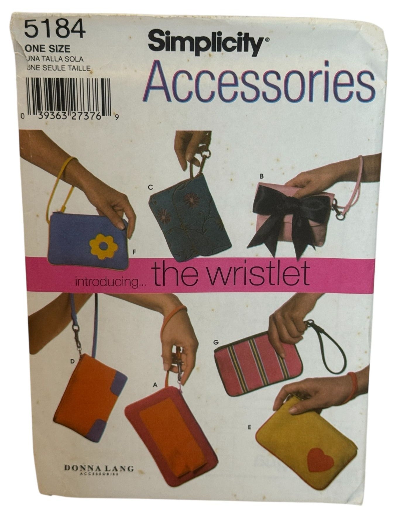 Simplicity Sewing Pattern 5184 Wrist Bags Wristlet Purse Donna Lang Accessories