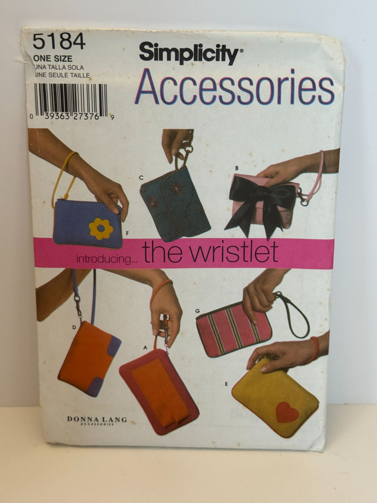 Simplicity Sewing Pattern 5184 Wrist Bags Wristlet Purse Donna Lang Accessories