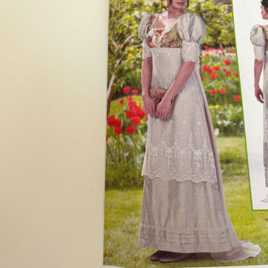 McCalls Sewing Pattern M7420 Regency Dress Empire Waist Gown Dunraven Costume 14-22 Uncut