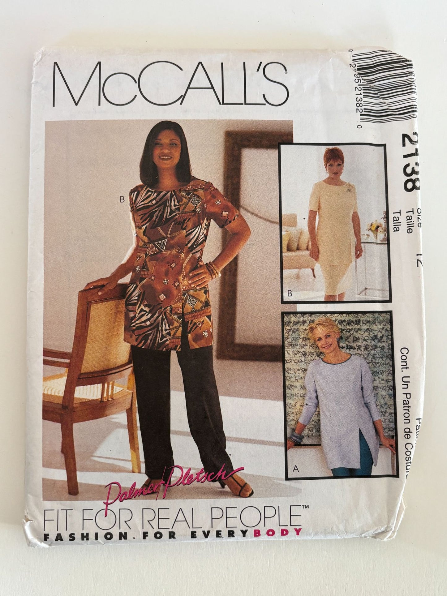 McCalls Sewing Pattern 2138 Tunic Top Pants Skirt Set Outfit Work Size 12 Uncut